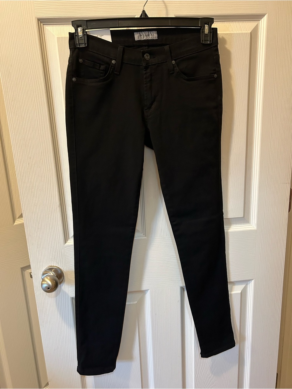 James Jeans 29 Black Denim Skinny Jeans Twiggy Black Clean II 5 Pocket Legging